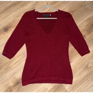 Monica Bianco Milano V-Neck Sweater made with Kid Mohair - size M